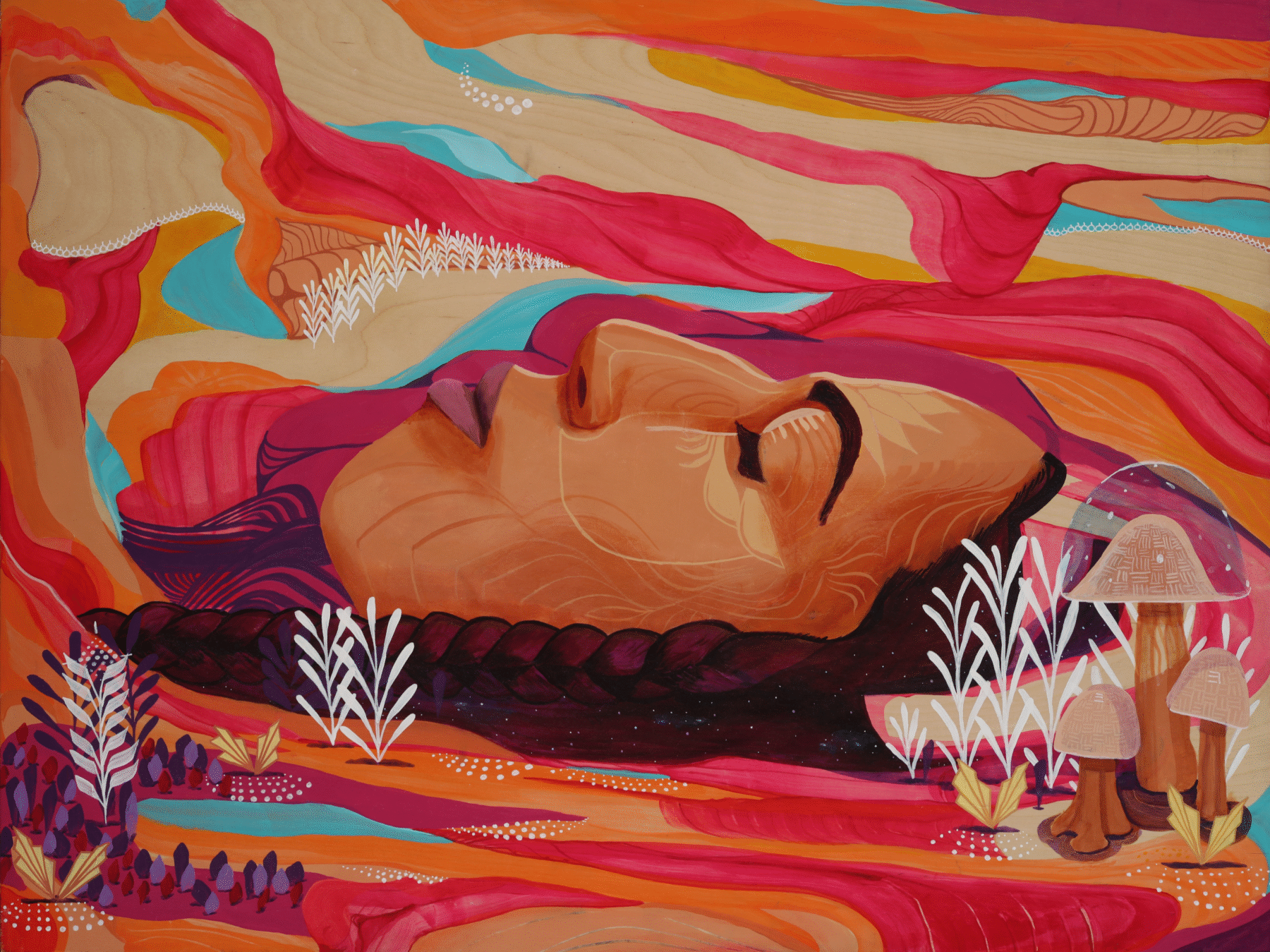 Painting, Tlali Nantli by chicano artist 2hermano