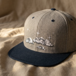 The Cloud Clan Embroidered Flat Bill Snapback Hat
