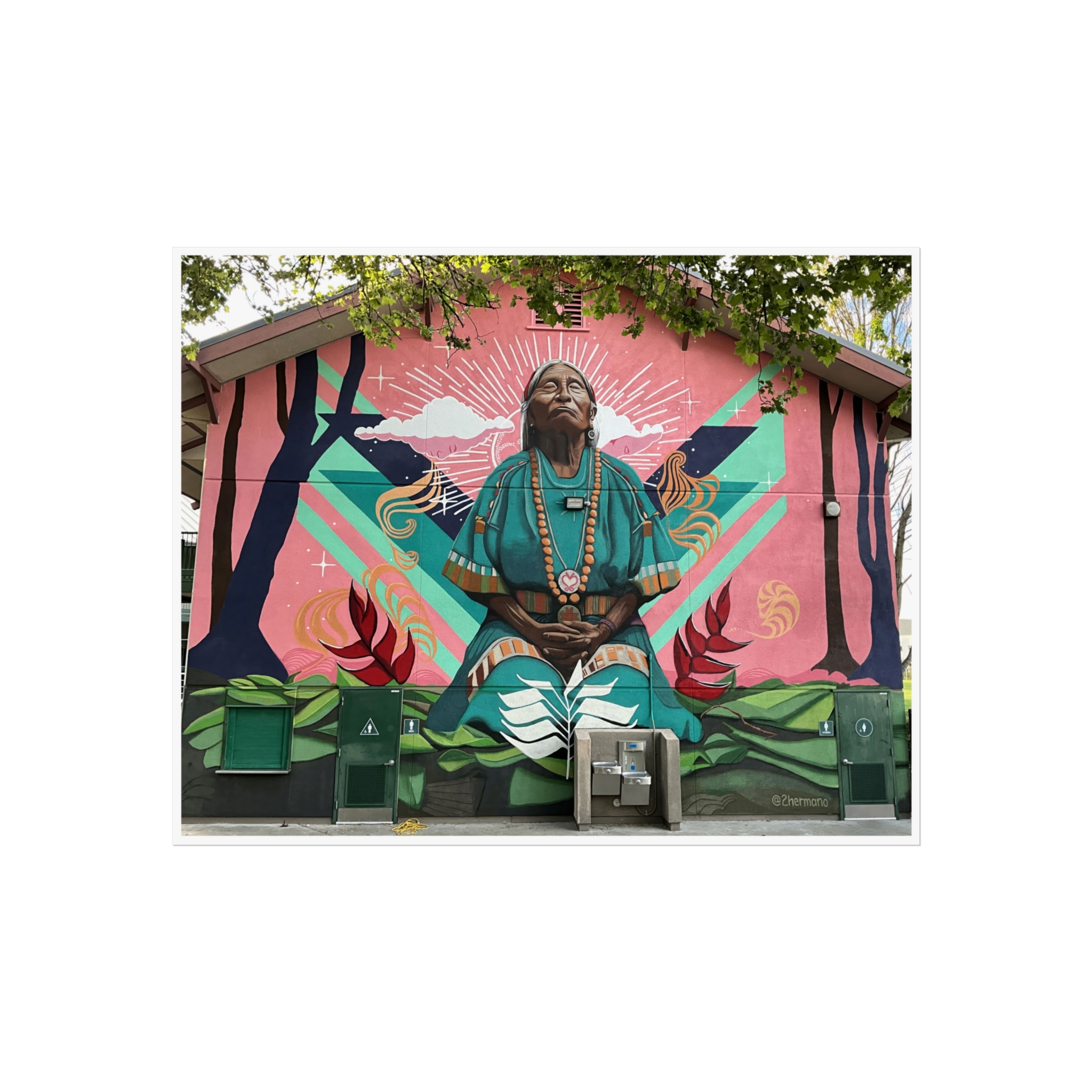 La Curandera Mural by 2hermano - Fine Art Poster