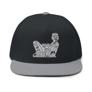 Chacmool Embroidered Flat Bill Snapback Hat